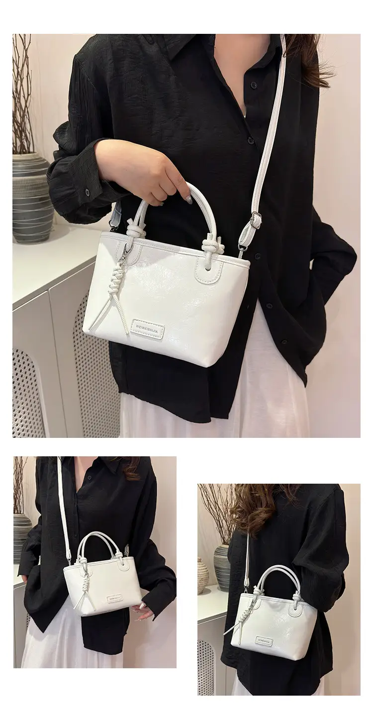 White Leather Bucket Handbag for Women 2024 — feature 13