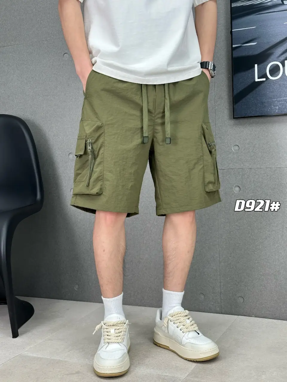 Men's Summer Sports Shorts Straight Leg Loose Fit Large Pocket - Image 3