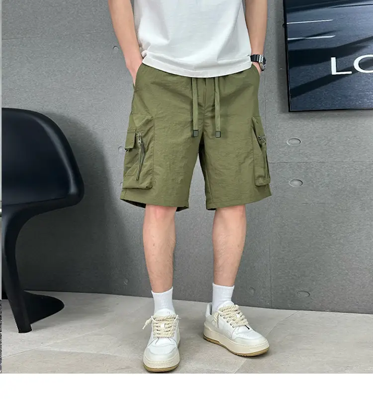 Men's Summer Sports Shorts Straight Leg Loose Fit Large Pocket — feature 11