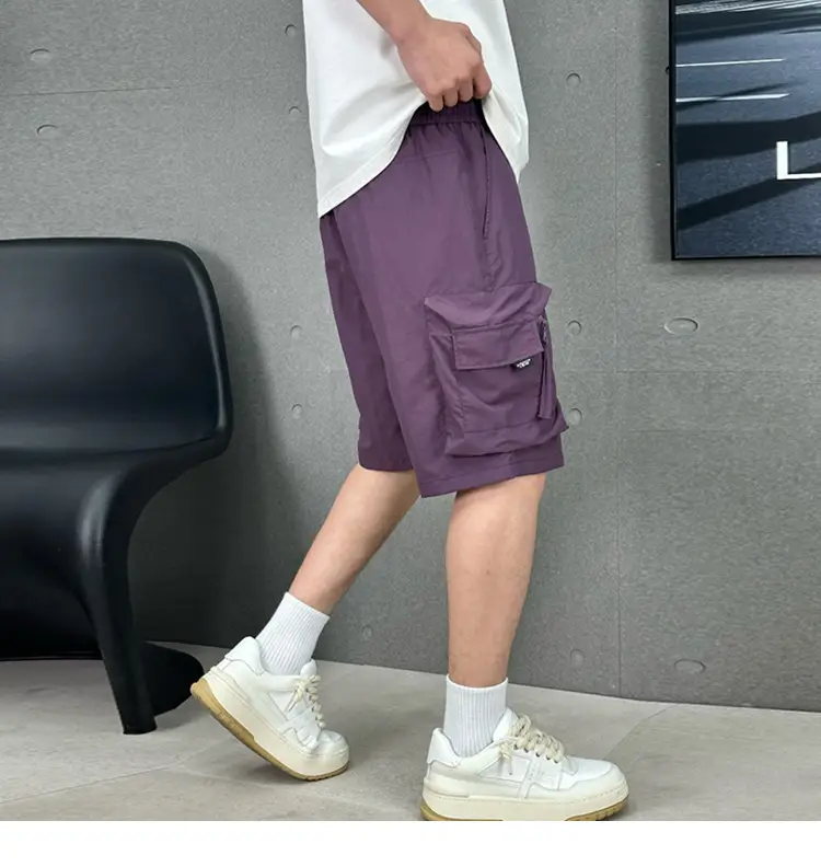 Men's Summer Sports Shorts Straight Leg Loose Fit Large Pocket — feature 12
