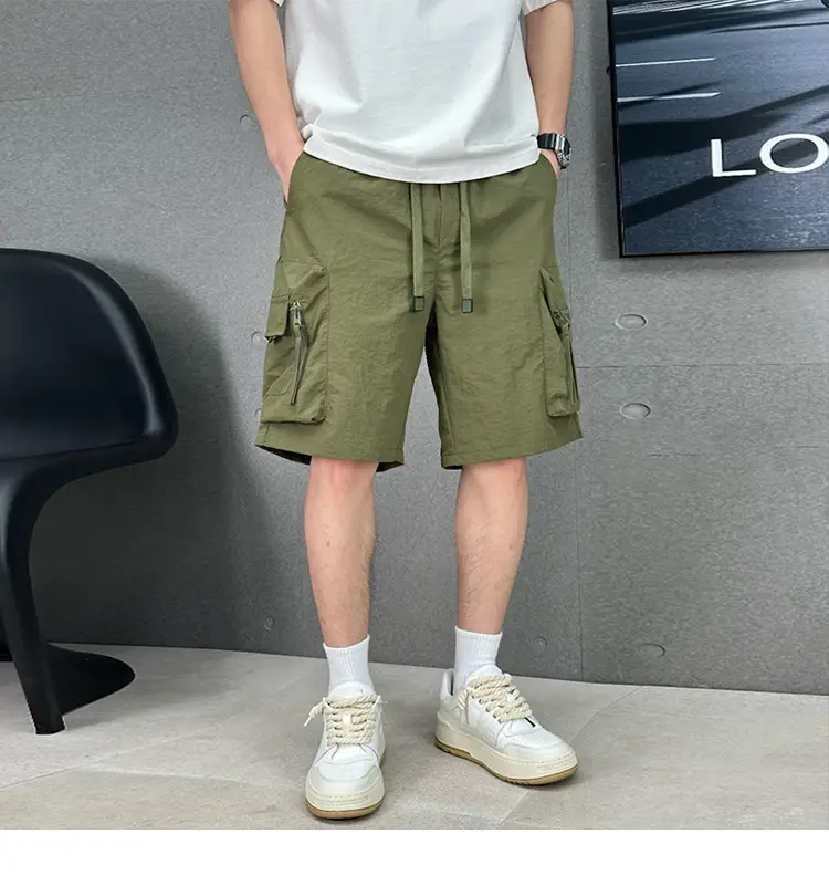 Men's Summer Sports Shorts Straight Leg Loose Fit Large Pocket — feature 6