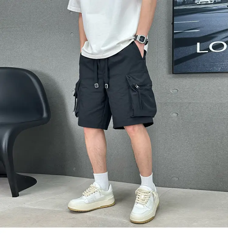 Men's Summer Sports Shorts Straight Leg Loose Fit Large Pocket — feature 7