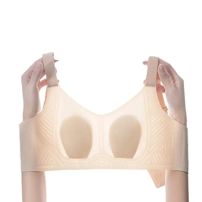 Women's Breathable Ultra-thin Breathable No-steel Ring Anti-sagging No-mark Summer Adjustable Bra - Image 10
