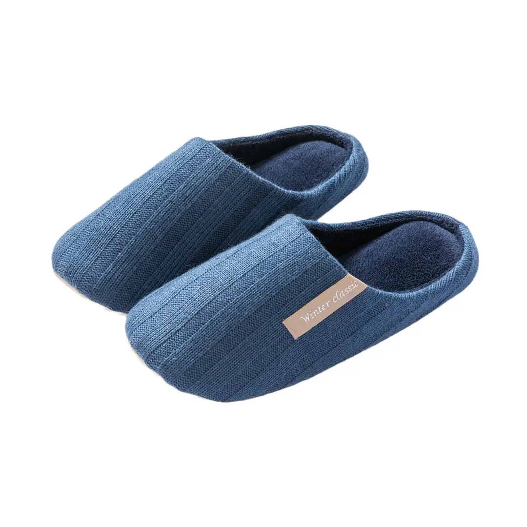 Couple's Winter Household Cotton Shoes Indoor Household Dung-feeling Mute Warm Wool Coral Fleece Plush Cotton Slippers for Women - Image 7