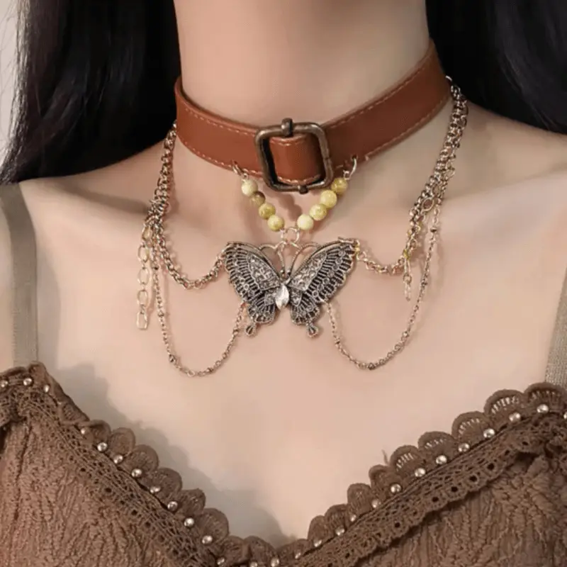 Velvet Butterfly Tassel Necklace Autumn Winter Spice Sweet Cool — feature 4