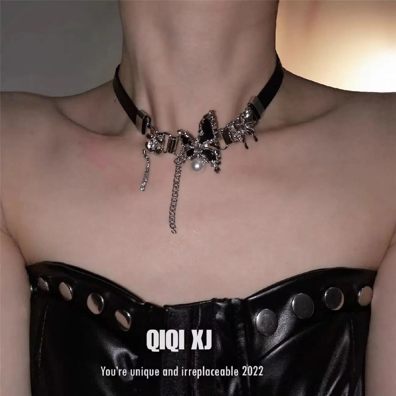 Velvet Butterfly Tassel Necklace Autumn Winter Spice Sweet Cool - Image 39
