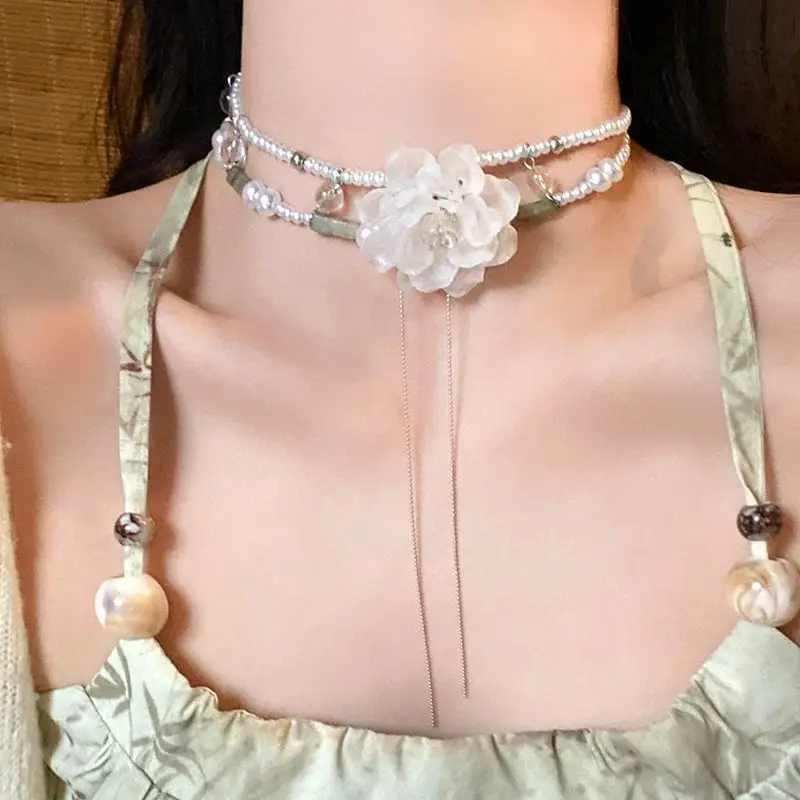 Velvet Butterfly Tassel Necklace Autumn Winter Spice Sweet Cool - Image 55