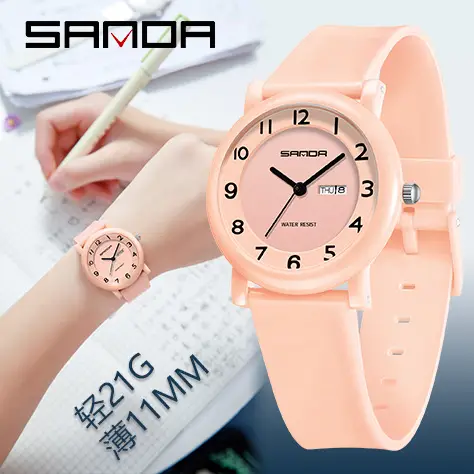 Sanda Dual Calendar Exam Quartz Watch for Kids - Image 10