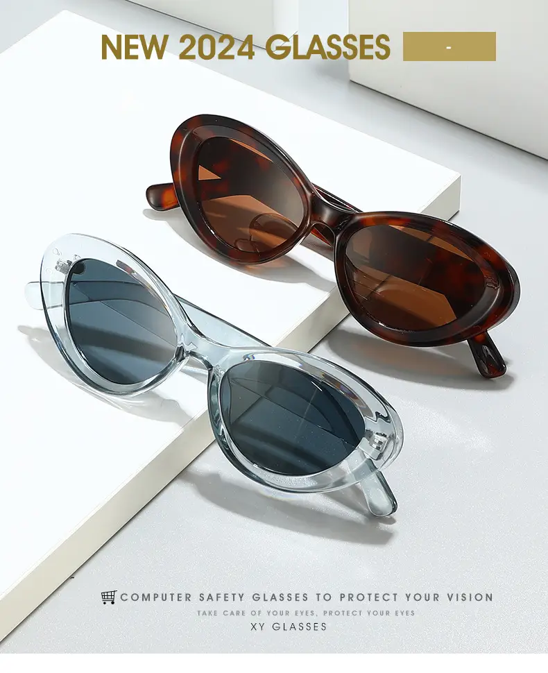 Cross-Border Cat-Eye Sunglasses White Brown 2024 β feature 1