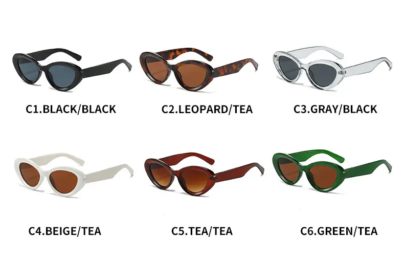 Cross-Border Cat-Eye Sunglasses White Brown 2024 β feature 6