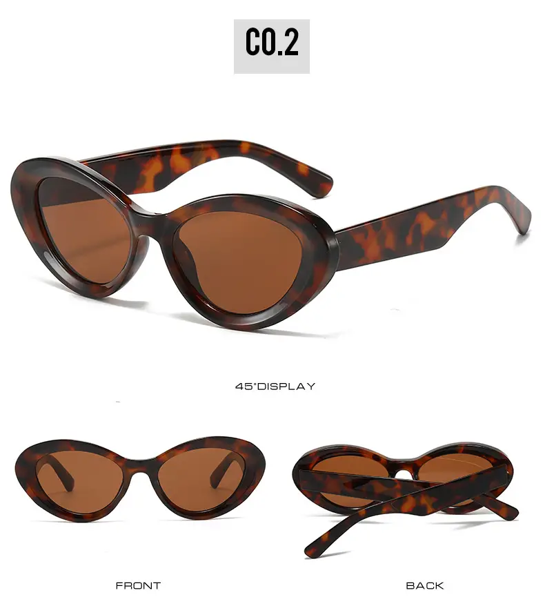 Cross-Border Cat-Eye Sunglasses White Brown 2024 β feature 8