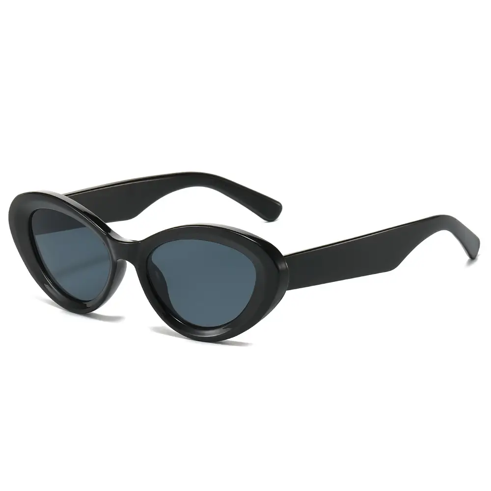 Cross-Border Cat-Eye Sunglasses White Brown 2024