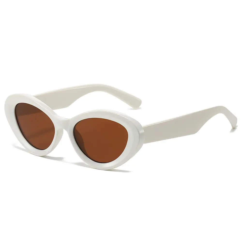 Cross-Border Cat-Eye Sunglasses White Brown 2024 - Image 4
