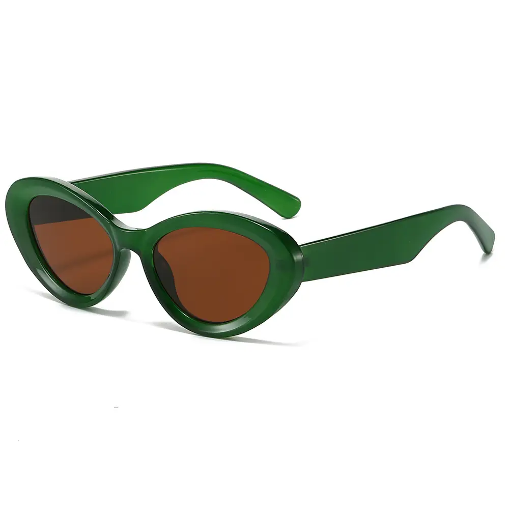 Cross-Border Cat-Eye Sunglasses White Brown 2024 - Image 6