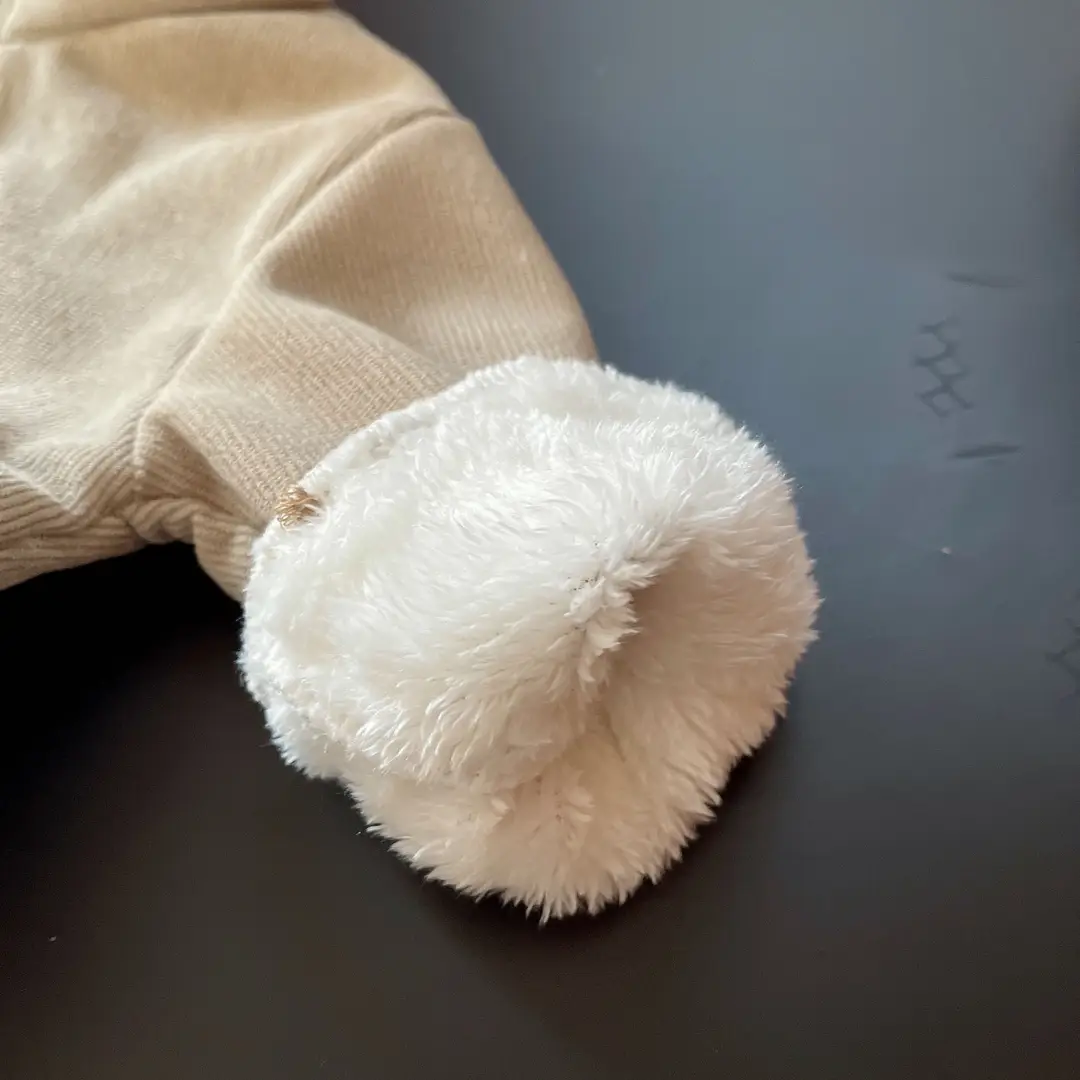 Male baby fleece-lined half high collar zipper suit children autumn and winter 2 baby clothes 3 children's clothing 1-4 year old boy winter — feature 7