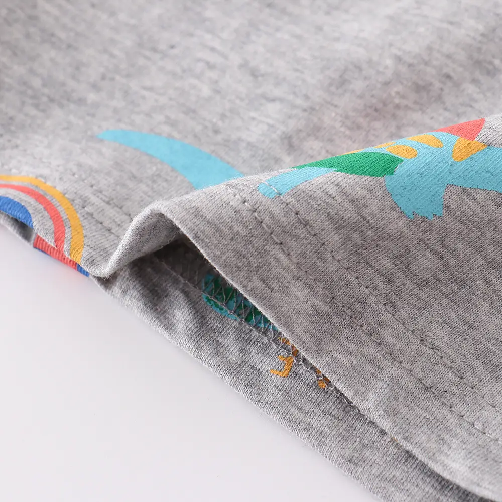 Boys Long Sleeve Cartoon Printed T-Shirt Grey - Image 4