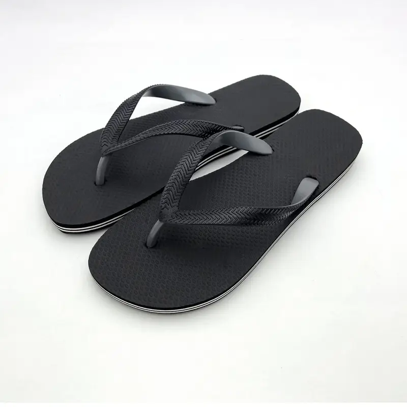 Foreign Trade Solid Color Men's Flip Flops Simple Personalized All-match Summer Seaside Beach Non-slip Trendy Flip Flops — feature 4