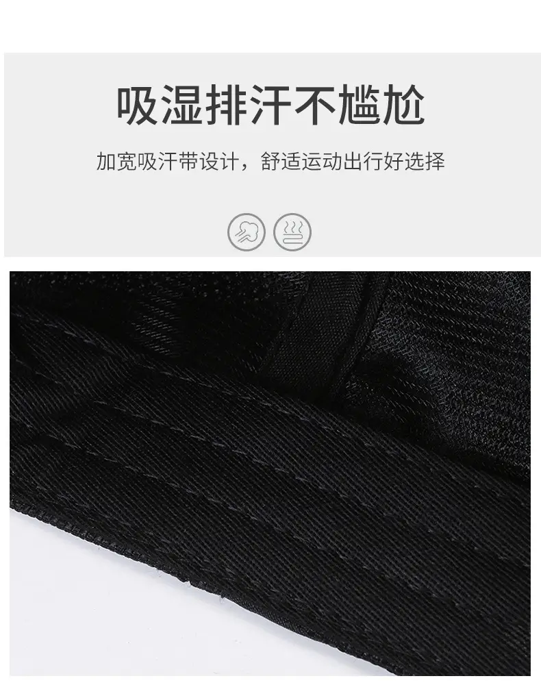 Men Black Urban Baseball Cap with Logo Embroidery — feature 3