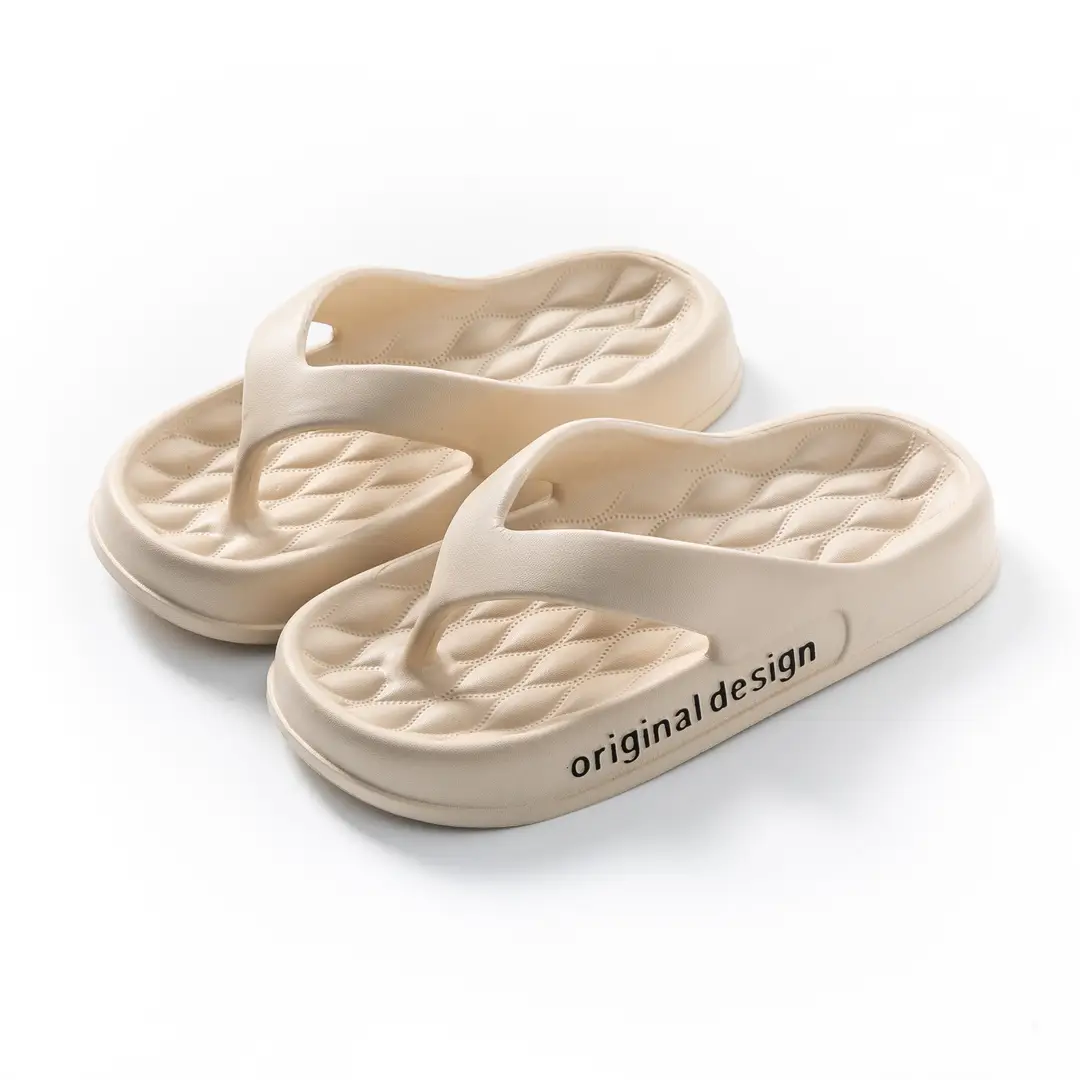 Flip-Flops, Casual and Simple Men's Beach Shoes, Men's Summer High-End Slippers, Suitable for All Seasons, for Home and Guests, Breathable and Comfortable - Image 2