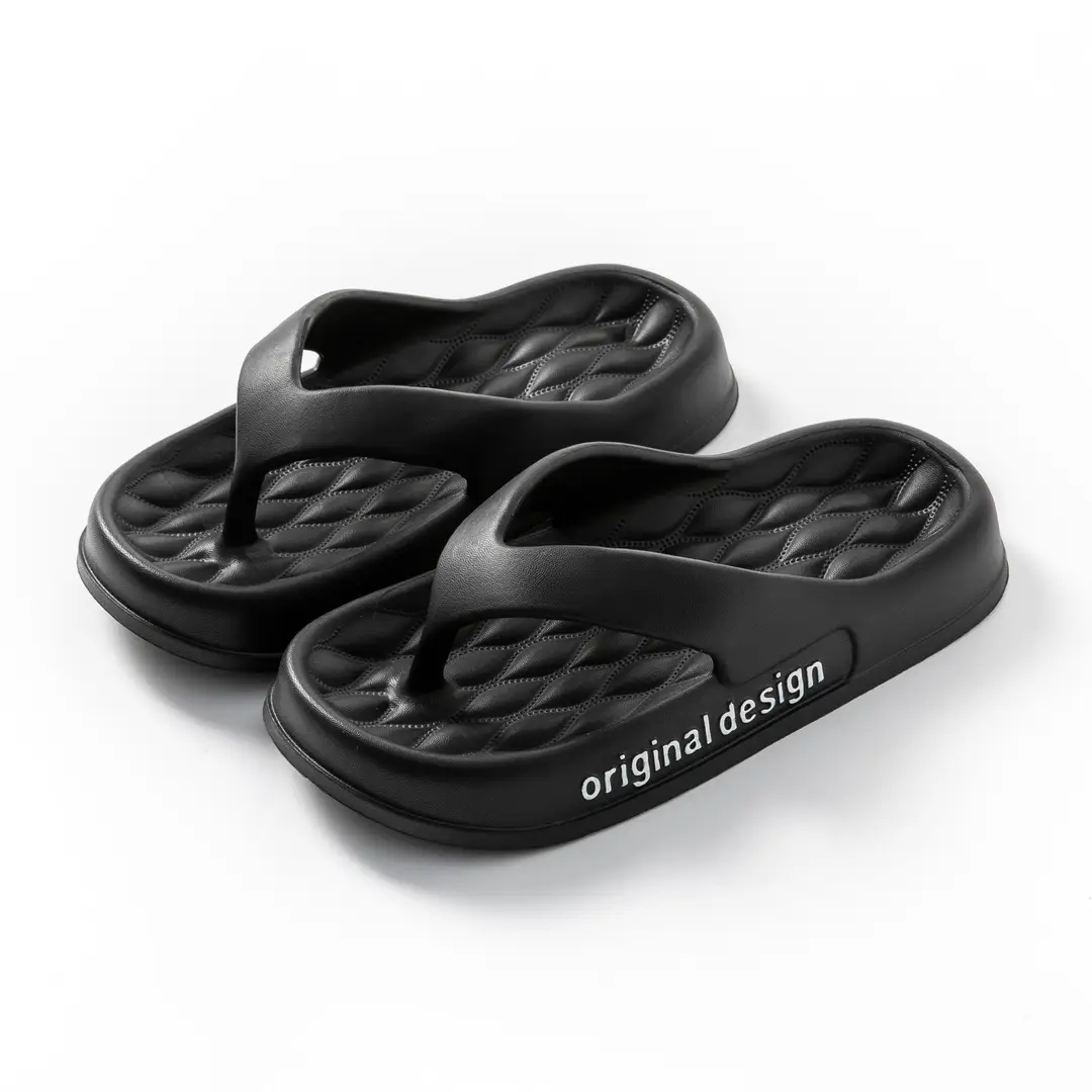 Flip-Flops, Casual and Simple Men's Beach Shoes, Men's Summer High-End Slippers, Suitable for All Seasons, for Home and Guests, Breathable and Comfortable - Image 5
