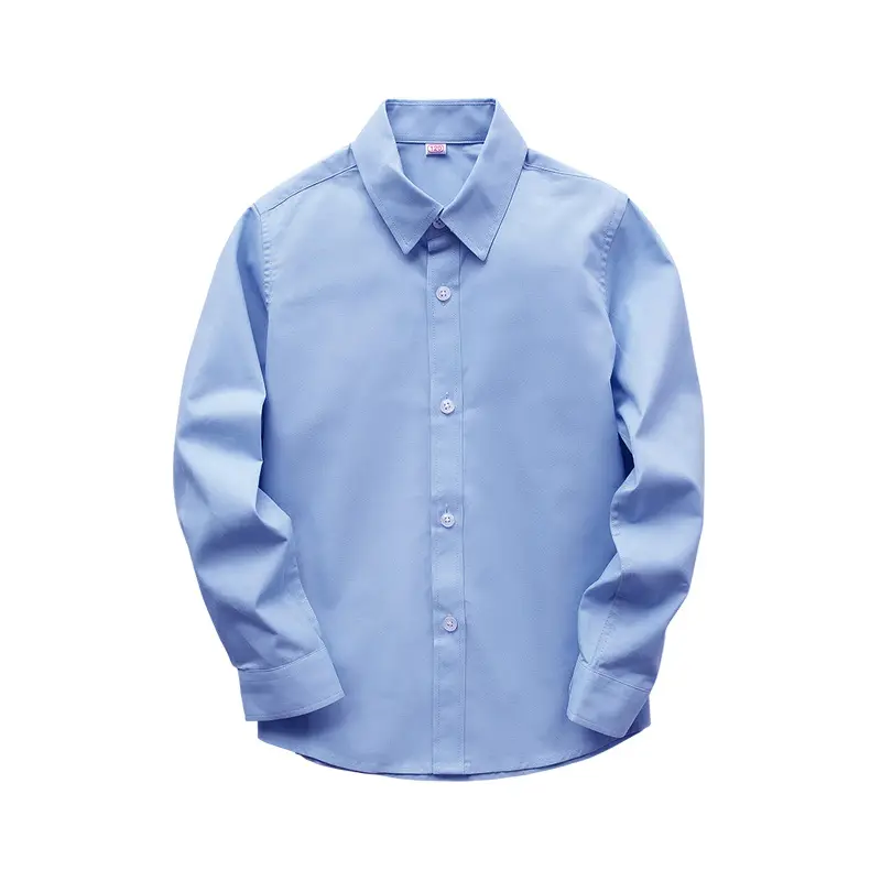Boys White Cotton Long Sleeve Shirt Primary School - Image 8