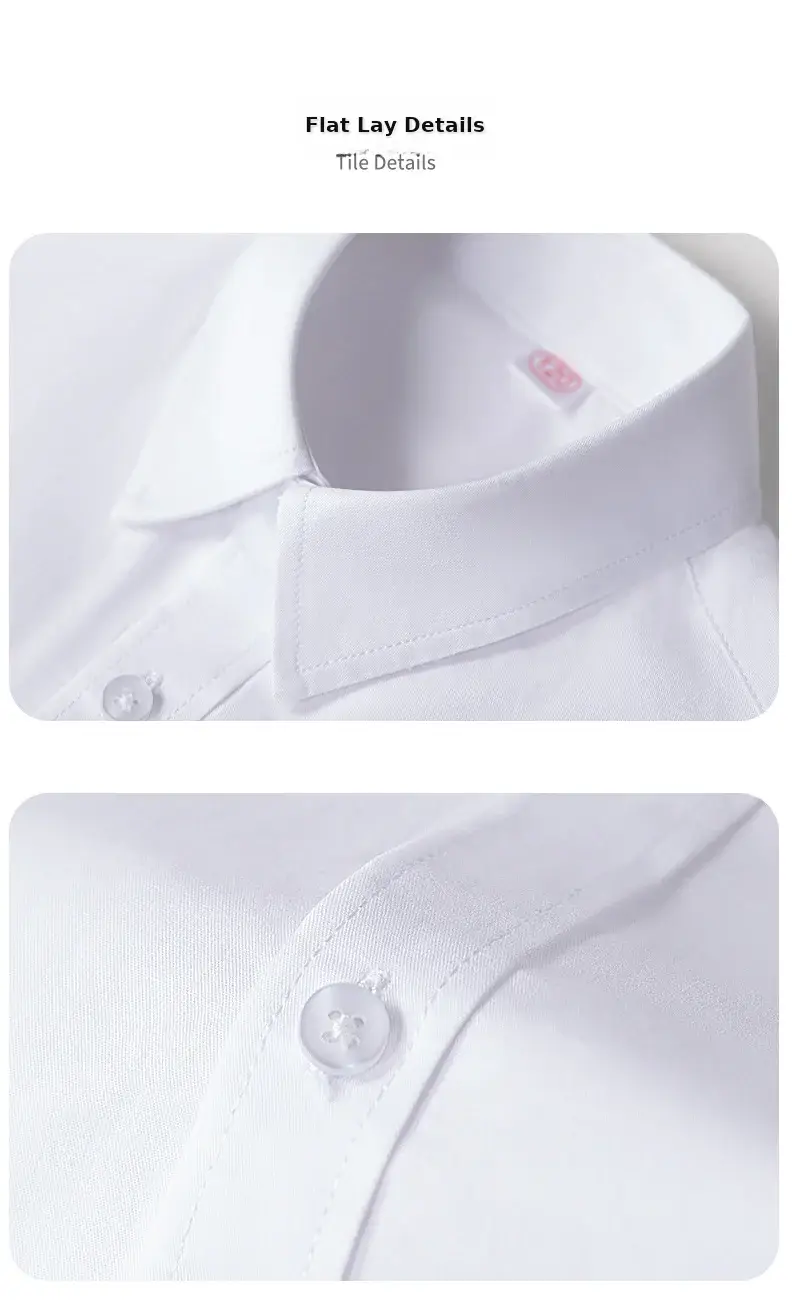 Boys White Cotton Long Sleeve Shirt Primary School — feature 11