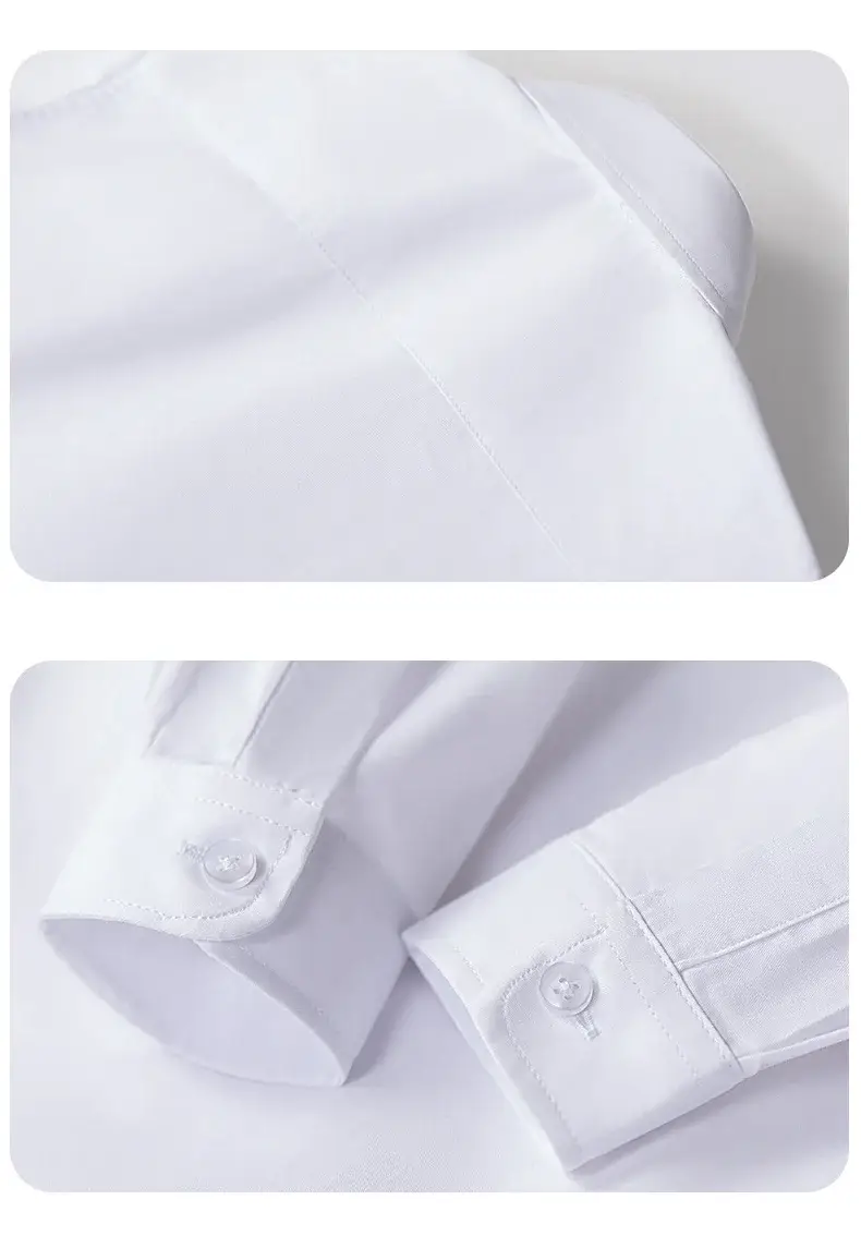 Boys White Cotton Long Sleeve Shirt Primary School — feature 12