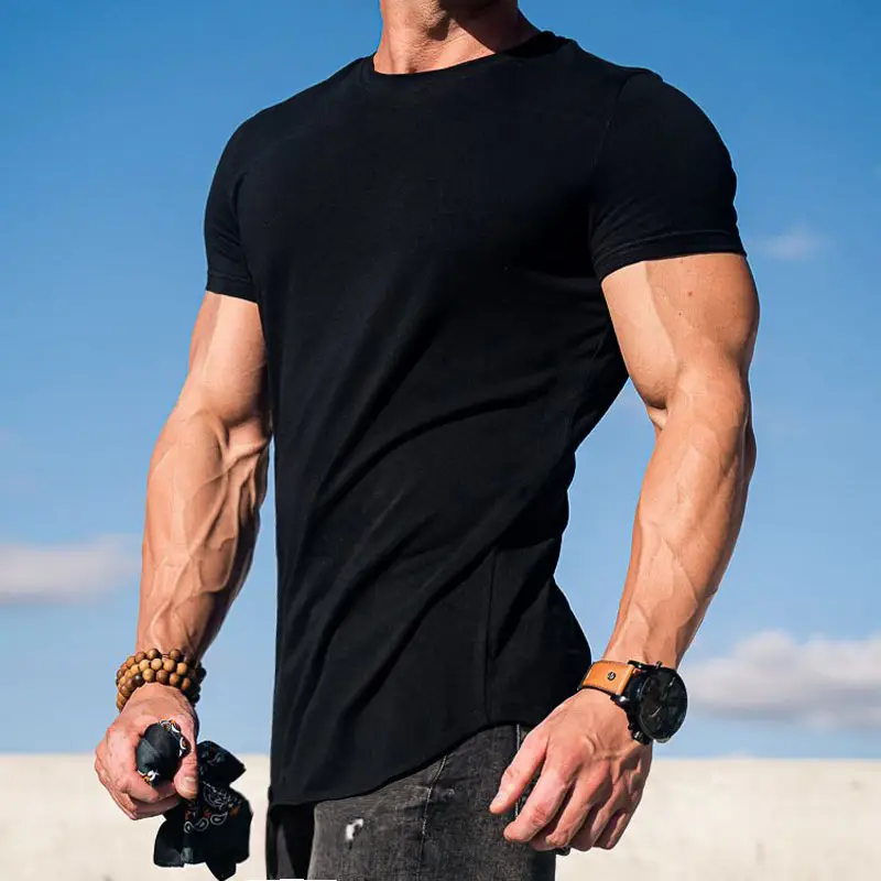 Men Slim Fit Gray T-Shirt Running Training Wear — feature 3