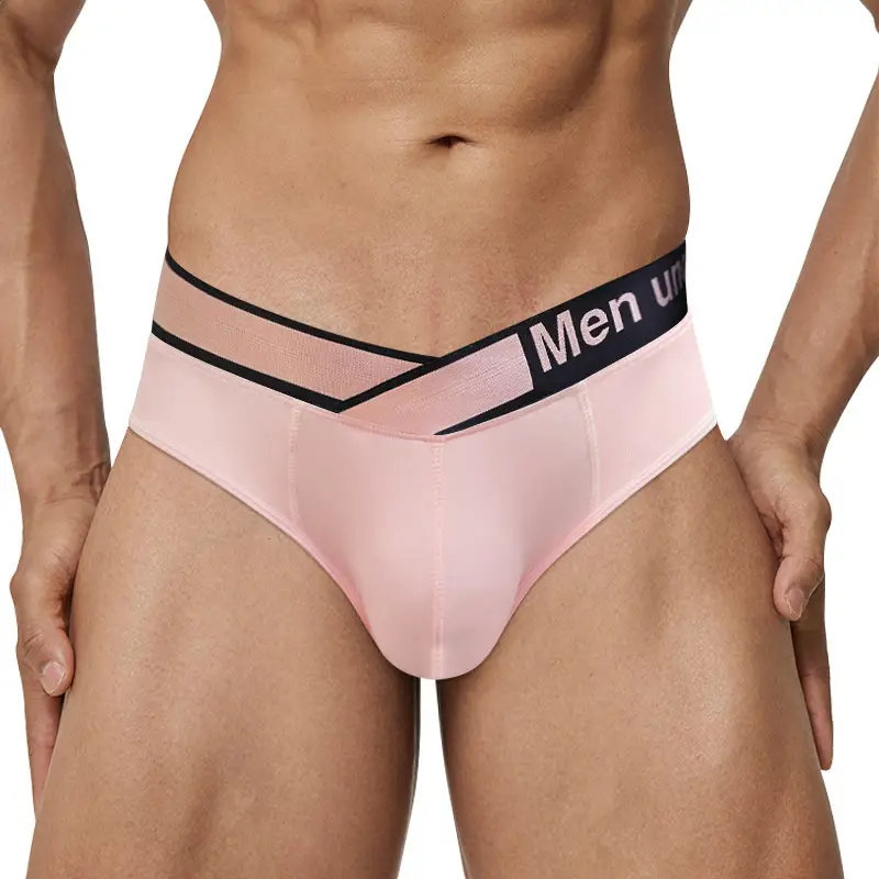 Men's Pink V-Belt Low Waist Underwear - Image 5