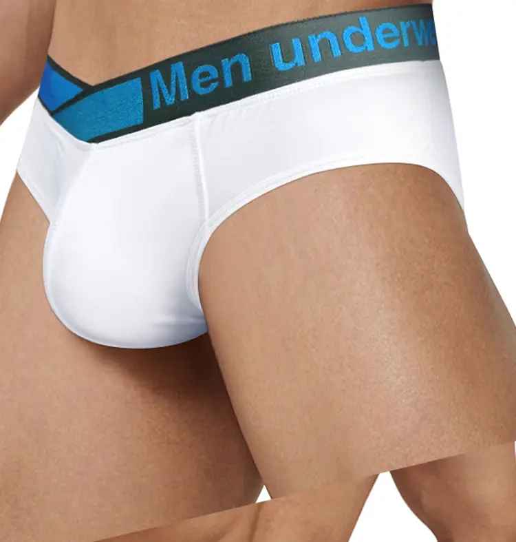 Men Blue V-Belt Low Waist Convex Modal Shorts — feature 33