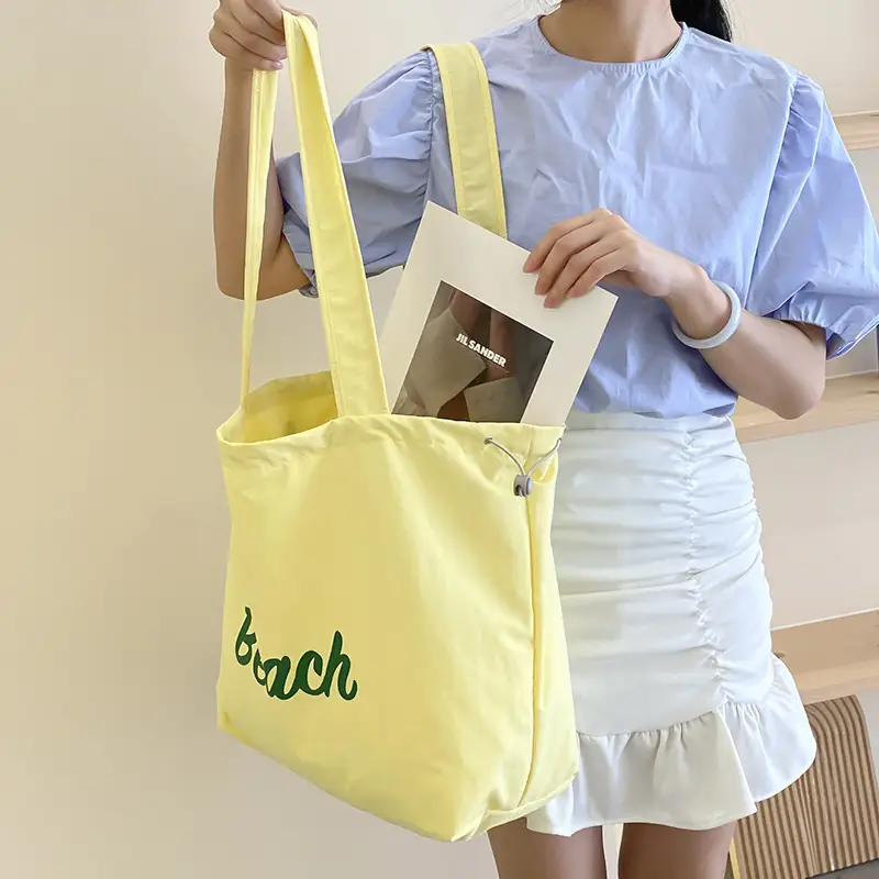 Women's Canvas Shoulder Bag with "Beach" Print - Image 15