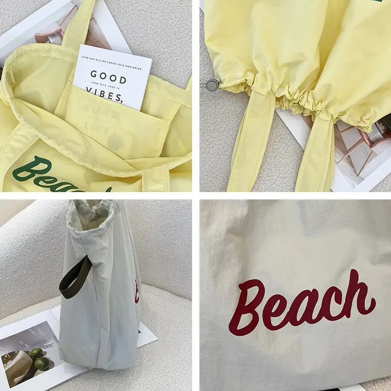 Women's Canvas Shoulder Bag with "Beach" Print - Image 17