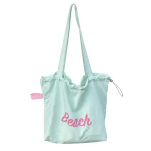 Women's Canvas Shoulder Bag with "Beach" Print - Image 12
