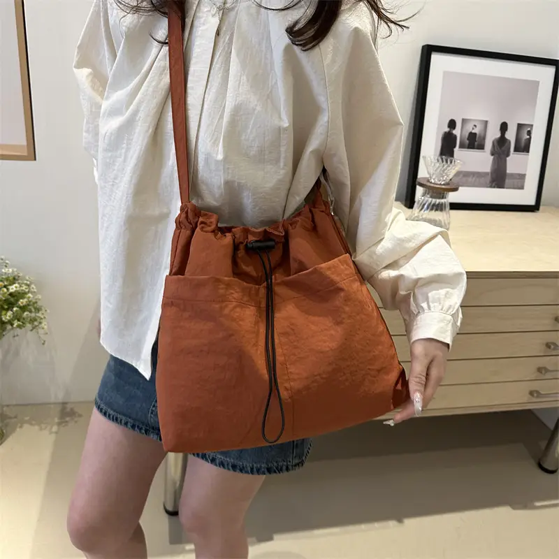 Korean Style Drawstring Shoulder Bag for Women - Image 6