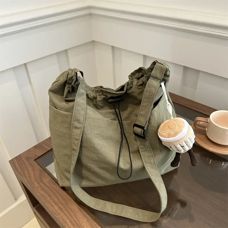 Korean Style Drawstring Shoulder Bag for Women - Image 2