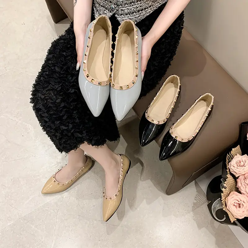 Women Pointed Toe Flats Black 2025 Summer - Image 6