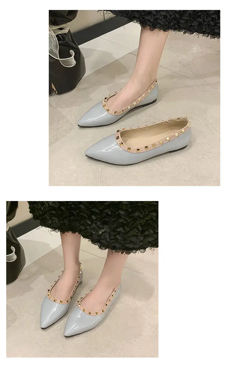 Women Pointed Toe Flats Black 2025 Summer — feature 10
