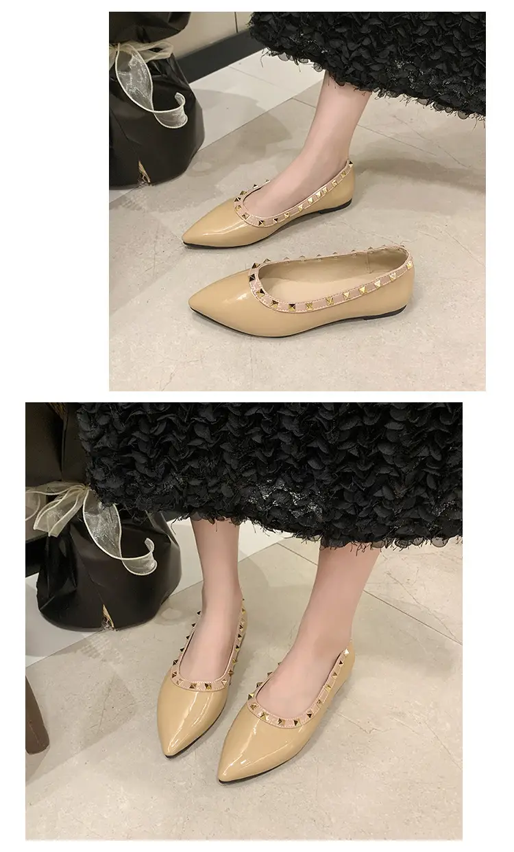 Women Pointed Toe Flats Black 2025 Summer — feature 13
