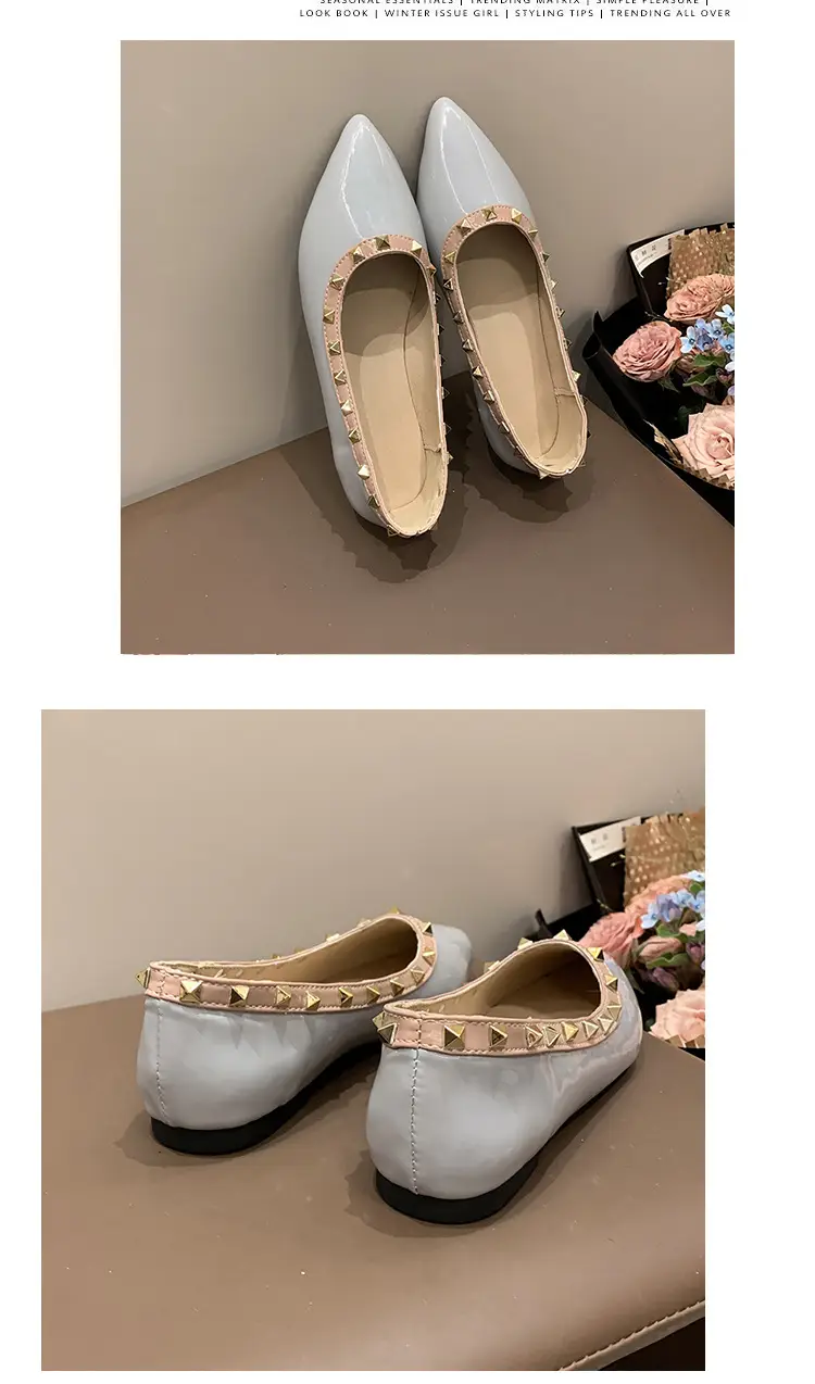 Women Pointed Toe Flats Black 2025 Summer — feature 16