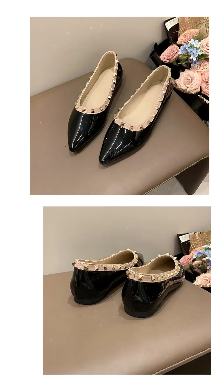Women Pointed Toe Flats Black 2025 Summer — feature 18