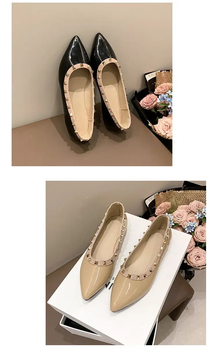 Women Pointed Toe Flats Black 2025 Summer — feature 19
