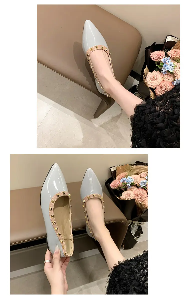 Women Pointed Toe Flats Black 2025 Summer — feature 9