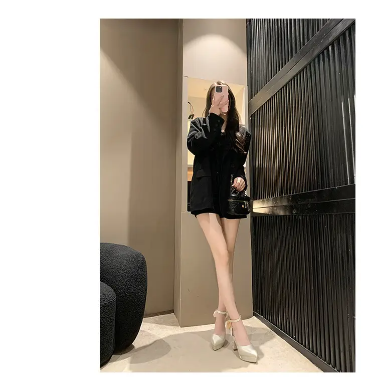 High Heels Women's 2025 Summer New Style French Style Beautiful Bow Pointed Toe One-Word Strap Waterproof Platform Cut Out Sandals — feature 7