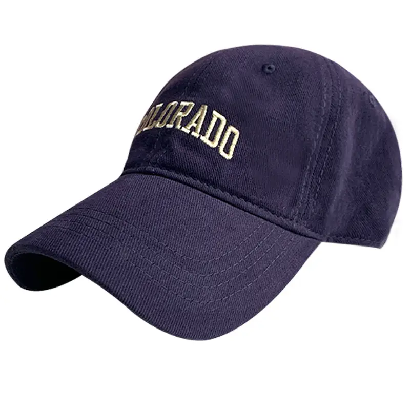 Men's Wide Brim Baseball Cap Navy Blue 2024