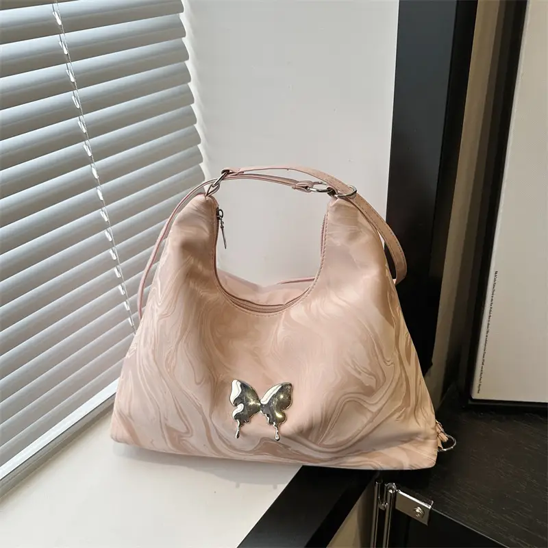Multifunctional Bow Backpack 2024 New Fashionable Textile Chain Shoulder Bag Large Capacity Commuter Tote Bag - Image 4