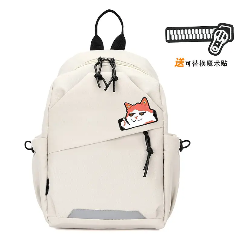 White Korean Style Crossbody Backpack for Men Women
