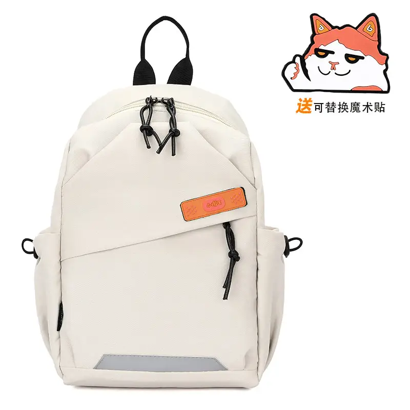 White Korean Style Crossbody Backpack for Men Women
