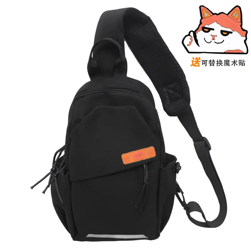 White Korean Style Crossbody Backpack for Men Women