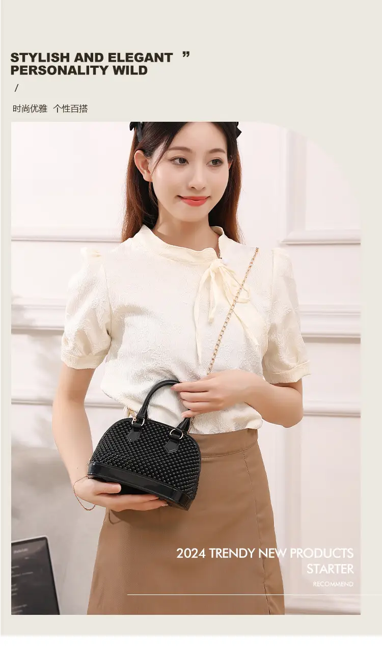Red Jelly Textured Crossbody Bag with Chain — feature 1