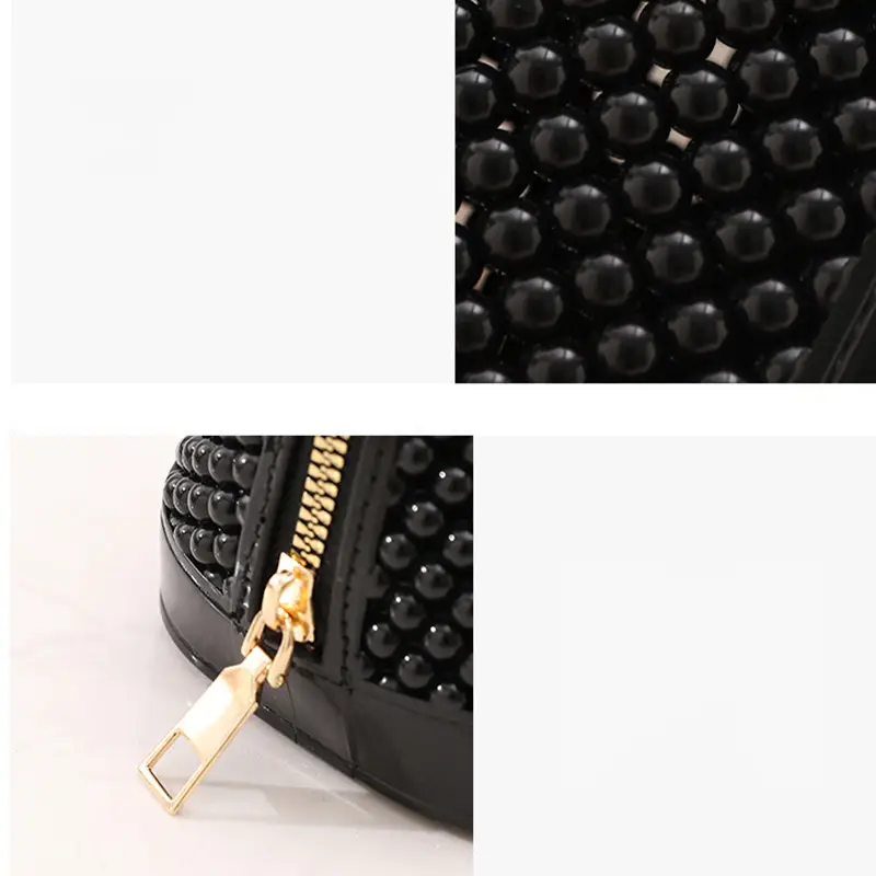 Red Jelly Textured Crossbody Bag with Chain — feature 4